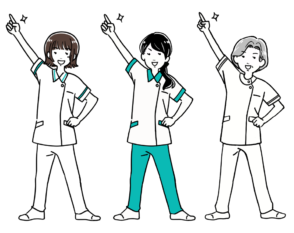 ナース３人イラスト